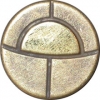 Bronze and Gold Divided Button