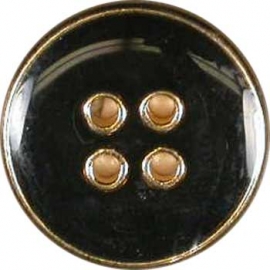 Gucci Replacement Buttons 1 Gold Color Metal Shank 1 Black 4 Hole