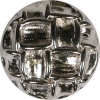 Silver Domed Weave Button