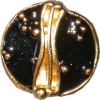 Gold and Black Free Form Button