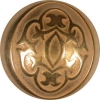 Domed Matte Gold Button w/ Victorian Etching