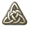 7/8" Triangle Antique Gold Celtic (22mm)