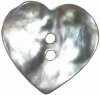 Shell 2-Hole Heart 7/8" (23mm)