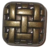 Bronze Weave Square Button