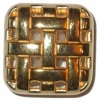 Shiny Gold Weave Square Button
