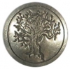 Tree Detail Nickel Silver Button 5/8"