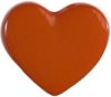 1/2" Orange Heart w/shank (13mm)