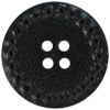 Black Leather 4-Hole w/stitched rim