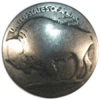 Authentic Buffalo Nickel w/Shank Back (20mm)