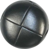 Black Woven Leather Button