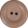 Light Wood 2-Hole Button w/ rim