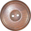 Dark Wood Button 1 3/8"