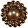 1 3/8" Rosy Taupe Beaded Dome Button (34mm)