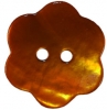 3/4" Orange Shell Flower Button (20mm)