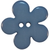 1 1/8" Sky Blue 2-Hole Flower Button (30mm)