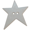 1 1/4" White 2-Hole Star Button (28mm)