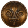 Antique Bronze Fleur de Lys Dome Button