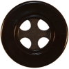Black Big Flat Rim Button 1 1/2"