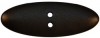 3 1/2" x 1 1/4" Black 2-Hole Oval Toggle (88mm)