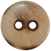 Burnished Wood Button 2"