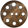 Bleached Walnut Wood Button w/hole rim