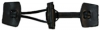 Adjustable Black Leather Toggle w/ Loop (adjusts 3"-6") (50mm-150mm)