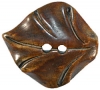 1 1/4" Carved Horn Leaf 2-Hole (32mm)