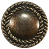 Antique Bronze Button w/ Rope Rim