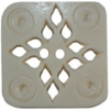 Square Bone Carved Moorish Button 1 1/4"