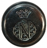 Silver Button with Engraving and Crown Crest