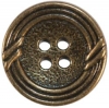 Bronze Button with Ridge Rim