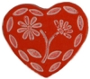 5/8" Red Heart w/White Flower (16mm)