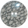 White and Glitter 2-Hole 11/16" (18mm)