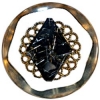 1 1/8" Clear w/Black and Gold Center (28mm)