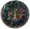 11/16" Mirror Back Green Aurora Glass Button (18mm)