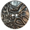 Antique Silver Textured Button