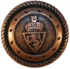 Antique Copper Button w/Lion Crown Crest