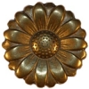 Antique Brass Daisy Button 1 3/16"