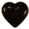 5/8" Black Heart Button (16mm)