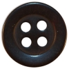 Black Thick 4-Hole Shirt Button