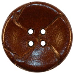 Leather Button 4 Holes BMJ25 L. Brown