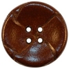Brown Woven Leather 4-Hole Button