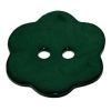 Green Flower Shell 2-hole Button Size 3/4"