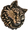 Pewter Wolf Button 1" (25mm)