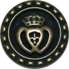 Bronze Crown Crest Blazer Button