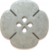 Pewter Flower Button 4-hole