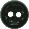 Black Hexagon Center Button 9/16" (14mm)