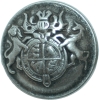 Antique Silver Domed Crest Button