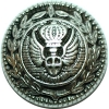 Antique Silver Low Dome Crest Button