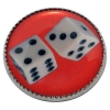 Dice w/ Red Background Button 1/2"